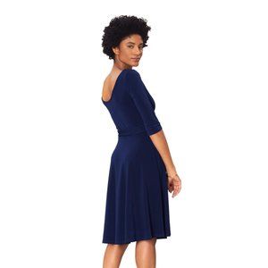 Reversible navy knit Leota dress